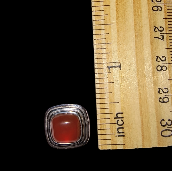 Carnelian & Sterling Silver Post Earrings - Picture 7 of 9